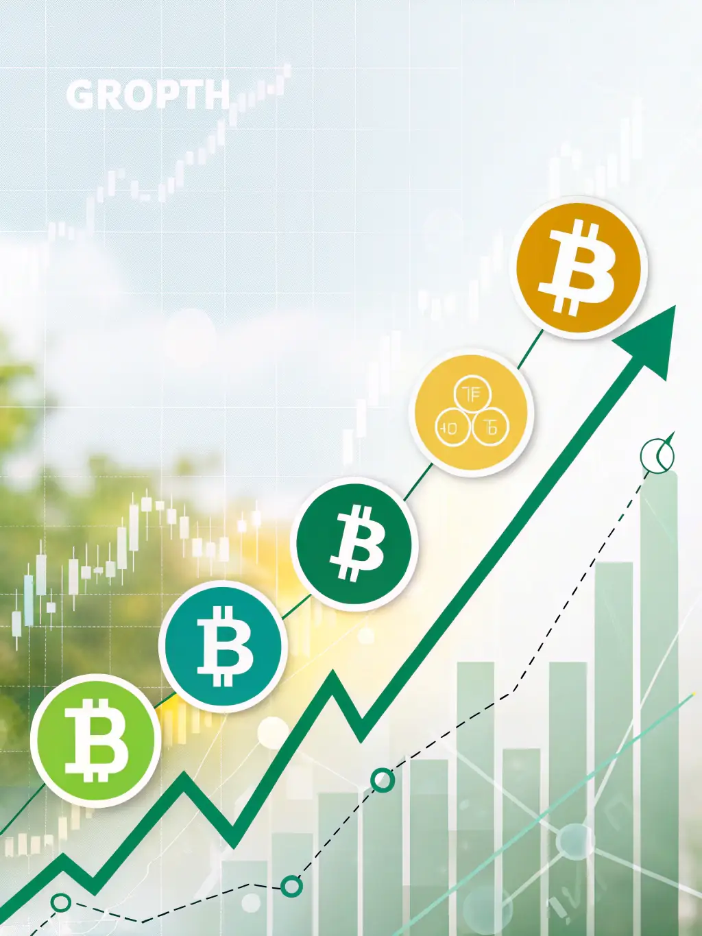 A visual representation of interest-free transactions, possibly using a stylized graph or chart showing steady, ethical growth.