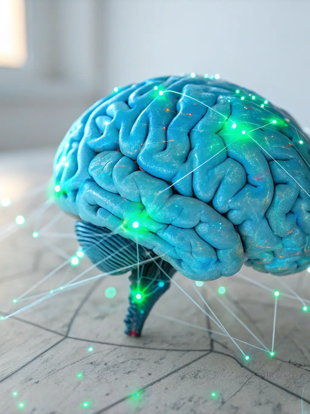 An illustration depicting an AI brain connecting two puzzle pieces, representing the matching of entrepreneurs and investors on the MatchMyBusiness platform.